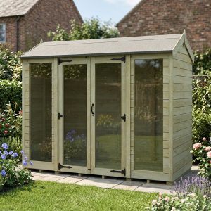 8 x 4 Apex Summer House (Full Height Window)