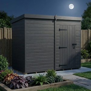 8x4 Pent Composite Shed (Single Door, No Windows)