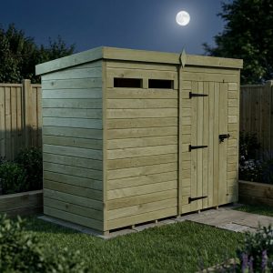 8 x 4 Security Pent Shed (Single Door)