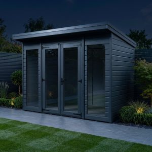 8x4 Composite Pent Full Height Summer House