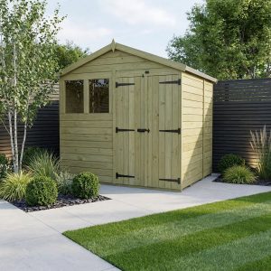 8 x 5 Apex Shed (Double Door, With Windows)