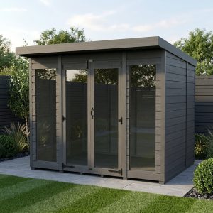 8x5 Composite Pent Full Height Summer House