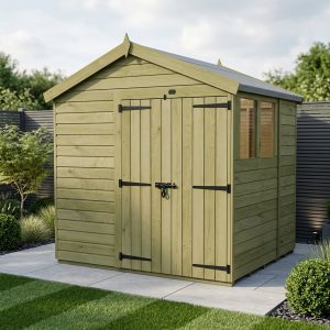 8 x 6 Apex Shed (Double Door, With Windows)