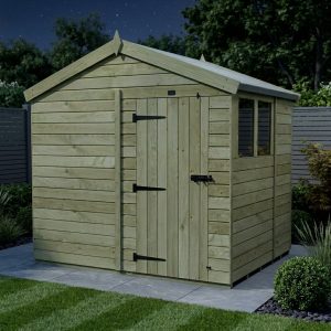 8 x 6 Apex Shed (Single Door, With Windows)