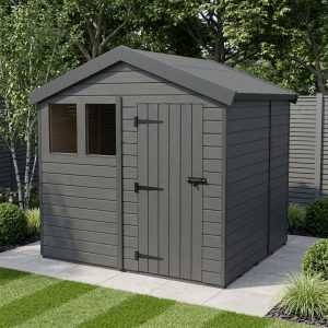 8x6 Apex Composite Shed (Single Door, With Windows)