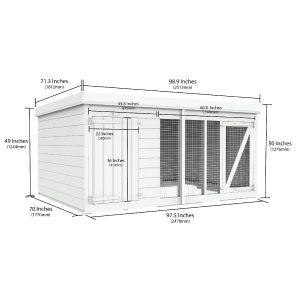8 x 6 Dog Kennel And Run