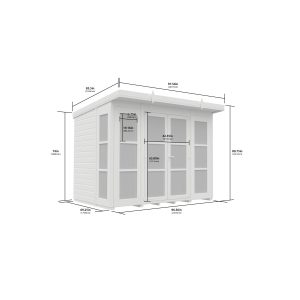 8 x 6 Georgian Window Pent Summer House