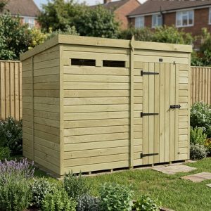 8 x 6  Security Pent Shed (Single Door)