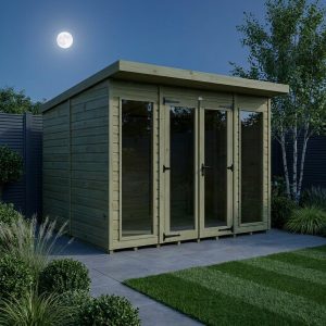 8 x 6 Pent Summer House (Full Height Window)