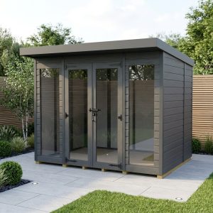 8x6 Composite Pent Full Height Summer House