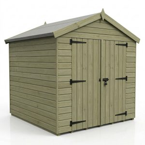 8 x 7 Apex Shed (Double Door, No Windows)