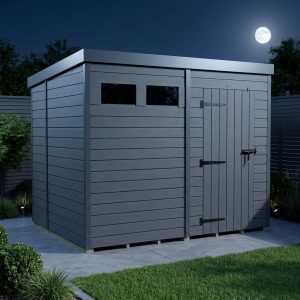 8x7 Composite Pent Security Shed