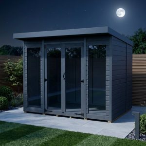 8x7 Composite Pent Full Height Summer House