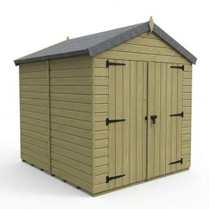 8 x 8 Apex Shed (Double Door, No Windows)