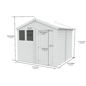 8 x 8 Apex Security Shed (Single Door)