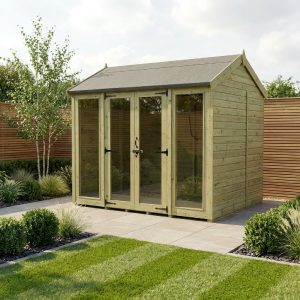 8 x 8 Apex Summer House (Full Height Window)