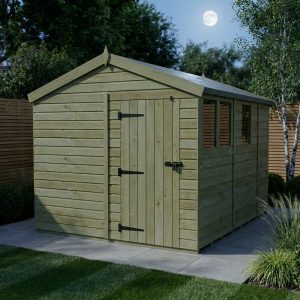 8 x 9 Apex Shed (Single Door, With Windows)