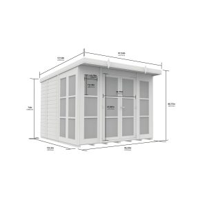 8 x 9 Georgian Window Pent Summer House