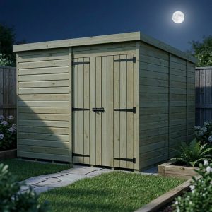 8 x 9 Pent Shed (Double Door, No Windows)