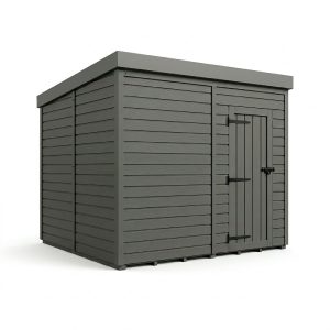 8x9 Pent Composite Shed (Single Door, No Windows)