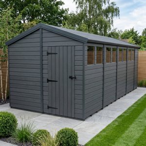 9x17 Apex Composite Shed (Single Door, With Windows)