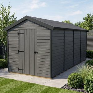 9x18 Apex Composite Shed (Single Door, No Windows)