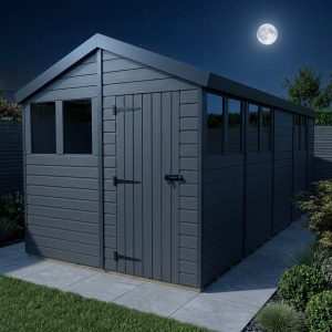 9x18 Apex Composite Shed (Single Door, With Windows)