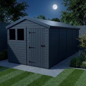 9x19 Apex Composite Shed (Single Door, With Windows)