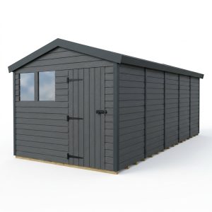 9x20 Apex Composite Shed (Single Door, With Windows)