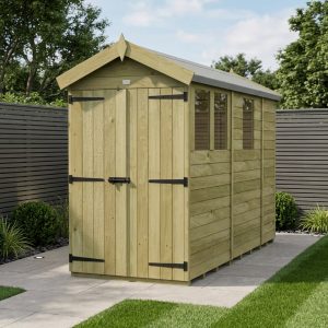 9 x 4 Apex Shed (Single Door, With Windows)