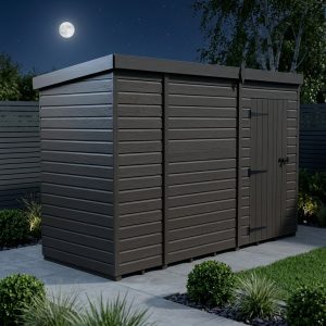 9x4 Pent Composite Shed (Single Door, No Windows)
