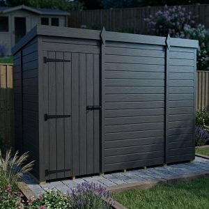 9x5 Pent Composite Shed (Single Door, No Windows)