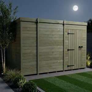 9 x 6 Pent Shed (Single Door, No Windows)