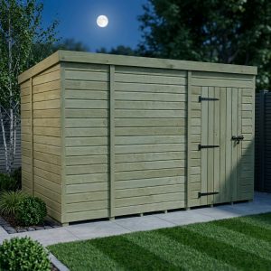 9 x 7 Pent Shed (Single Door, No Windows)