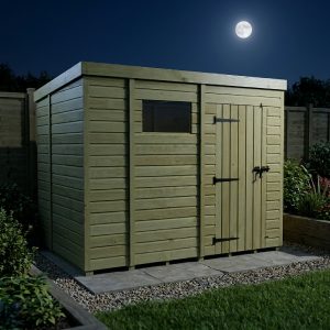 9 x 7 Security Pent Shed (Single Door)