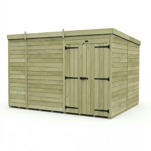 9 x 8 Pent Shed (Double Door, No Windows)