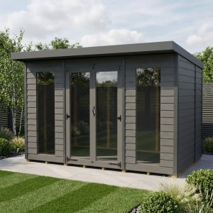 9x8 Composite Pent Full Height Summer House