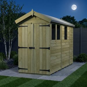 9 x 9 Apex Shed (Double Door, With Windows)