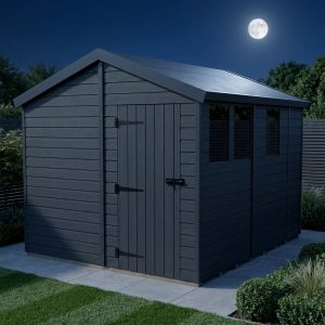 9x9 Apex Composite Shed (Single Door, With Windows)