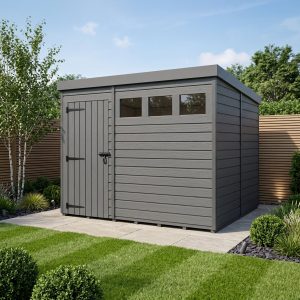 9x9 Composite Pent Security Shed