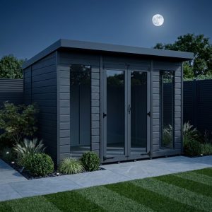 9x9 Composite Pent Full Height Summer House