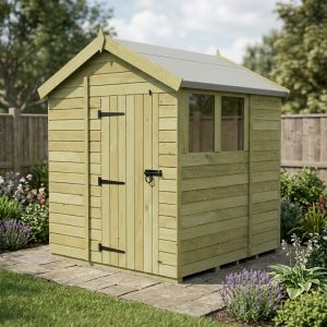 7 x 6 Apex Shed (Single Door, With Windows)
