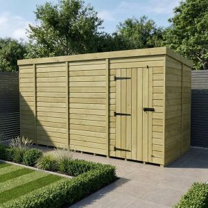 15 x 7 Pent Shed (Single Door, No Windows)