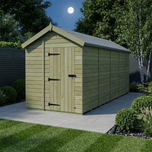 7 x 18 Apex Shed (Single Door, No Windows)