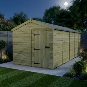 8 x 19 Apex Shed (Single Door, No Windows)