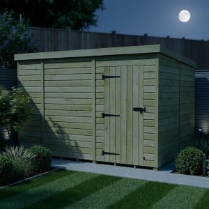10 x 8 Pent Shed (Single Door, No Windows)