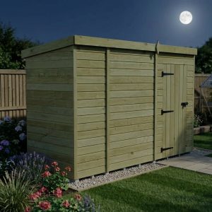 9 x 4 Pent Shed (Single Door, No Windows)
