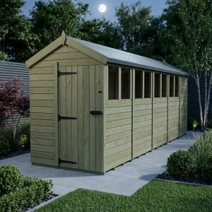 5 x 19 Apex Shed (Single Door, With Windows)