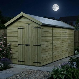 6 x 16 Apex Shed (Double Door, No Windows)