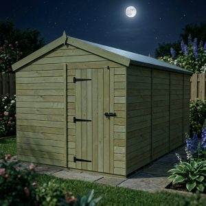 8 x 15 Apex Shed (Single Door, No Windows)
